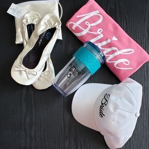 Bridal Pampering Set Hat + Cup + Flats + T-Shirt